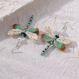 Boucles d'oreilles libellule brodées bohèmes