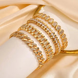 Conjunto de Pulseiras Ajustáveis com Zircónias