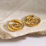 Brincos Espiral Dourados