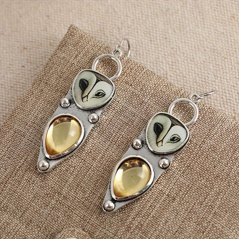 Boucles d’oreilles Hibou bohème
