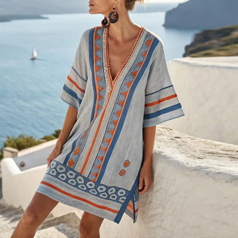Daniela - Vestido de Praia Elegante e Refinado