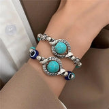 Pulseira Turquesa Prata Antiga