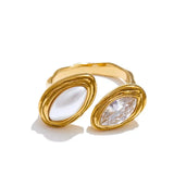 Anel Cruzado Duas Marquises