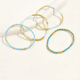 Conjunto de Pulseiras Turquesa Boémio