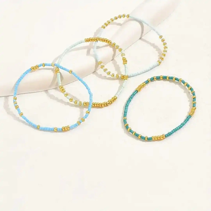 Conjunto de Pulseiras Turquesa Boémio