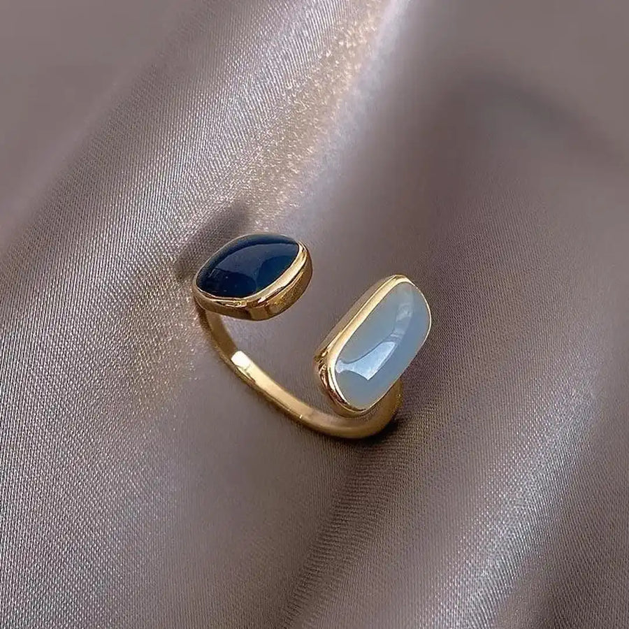 Anel Ajustável Pedra Azul