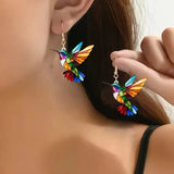 Boucles d’oreilles Colibri multicolores