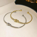 Pulseira Ajustável Nó Dourada
