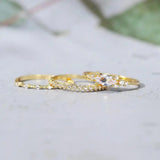 Conjunto de Anéis Dourados