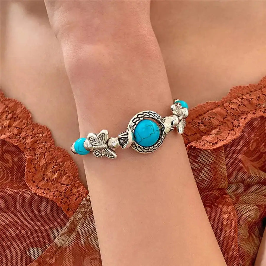 Pulseira Turquesa Prata Antiga