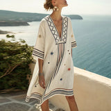 Camila - Vestido de Praia Elegante e Refinado