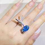 Bague ajustable Colibri en pierre précieuse – Zircon, plaqué or 14 carats