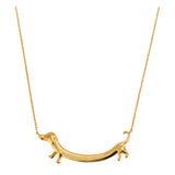 Collier teckel doré
