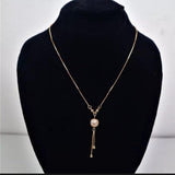 Colar Pendente Redondo Dourado