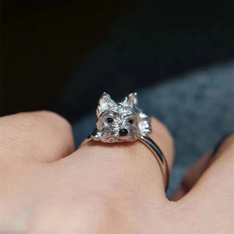 Anneau de chien ajustable de style rétro