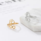 Bague Patte Infinie Ajustable – Acier Inoxydable