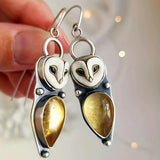 Boucles d’oreilles Hibou bohème
