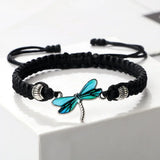 Bracelet tissé main Rêves de libellules