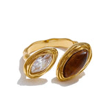 Anel Cruzado Duas Marquises