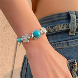 Pulseira Turquesa Prata Antiga