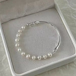 Pulseira Rígida com Madrepérola e Pérola