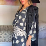 Vanessa | Vestido Maxi com Estampado Monocromático