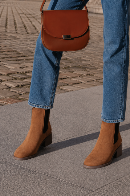 Albertina | Botins de Salto Quadrado