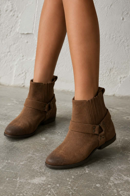 Ester | Botins Western em Camurça