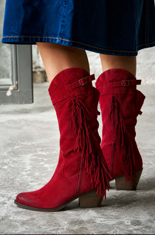 Hortênsia | Botins Western Bordô