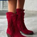 Hortênsia | Botins Western Bordô