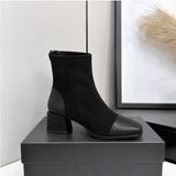 Mercês | Botins Pretos em Camurça