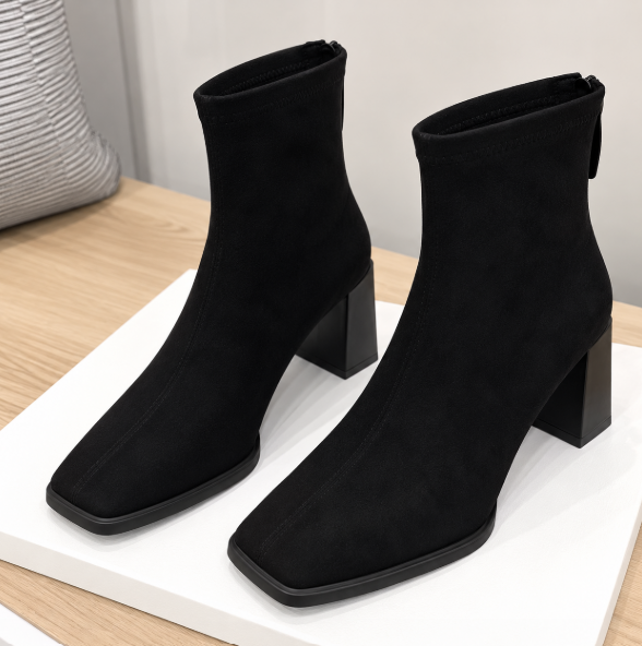 Henriqueta | Botins Essenciais em Camurça