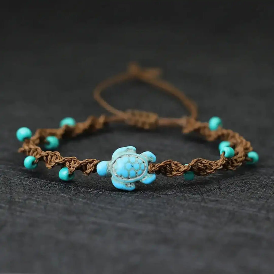 Pulseira Corda Tartaruga Boémia