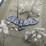 Collier Chouette Lune Vintage