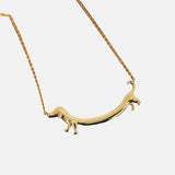 Collier teckel doré
