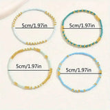 Conjunto de Pulseiras Turquesa Boémio