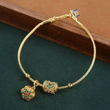 Pulseira Flor de Lótus Turquesa