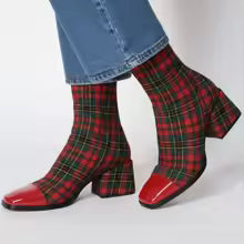 Filomena | Botins Xadrez Vermelho