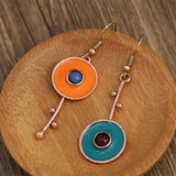Brincos Pedra em Bronze Antigo