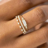 Conjunto de Anéis Dourados