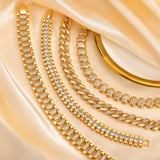 Conjunto de Pulseiras Ajustáveis com Zircónias