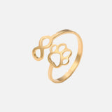 Bague Patte Infinie Ajustable – Acier Inoxydable