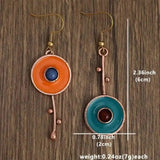 Brincos Pedra em Bronze Antigo