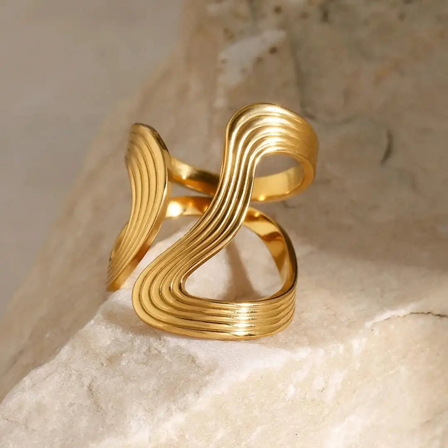 Anel de Contas Dourado