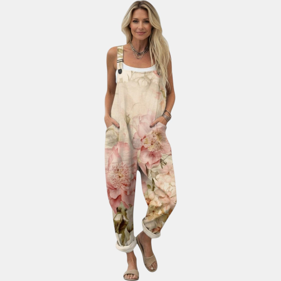 Catarina - Calças Jardineira Estampadas Confortáveis