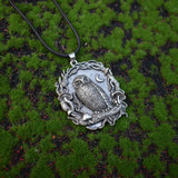 Collier pendentif Chouette mystique, Lune et Champignon