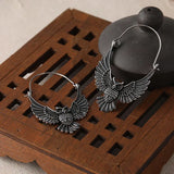 Boucles d'oreilles hibou bohème vintage
