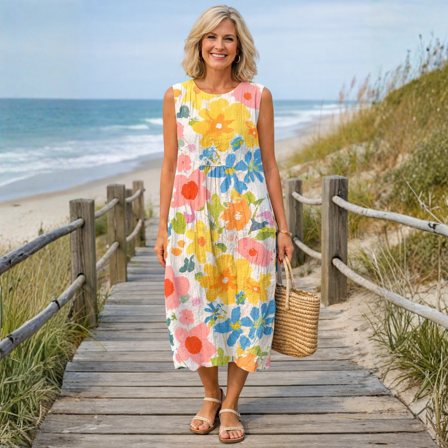 Diana™ | Vestido Midi Floral Pastel