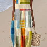 Laura™ | Vestido Midi Geométrico