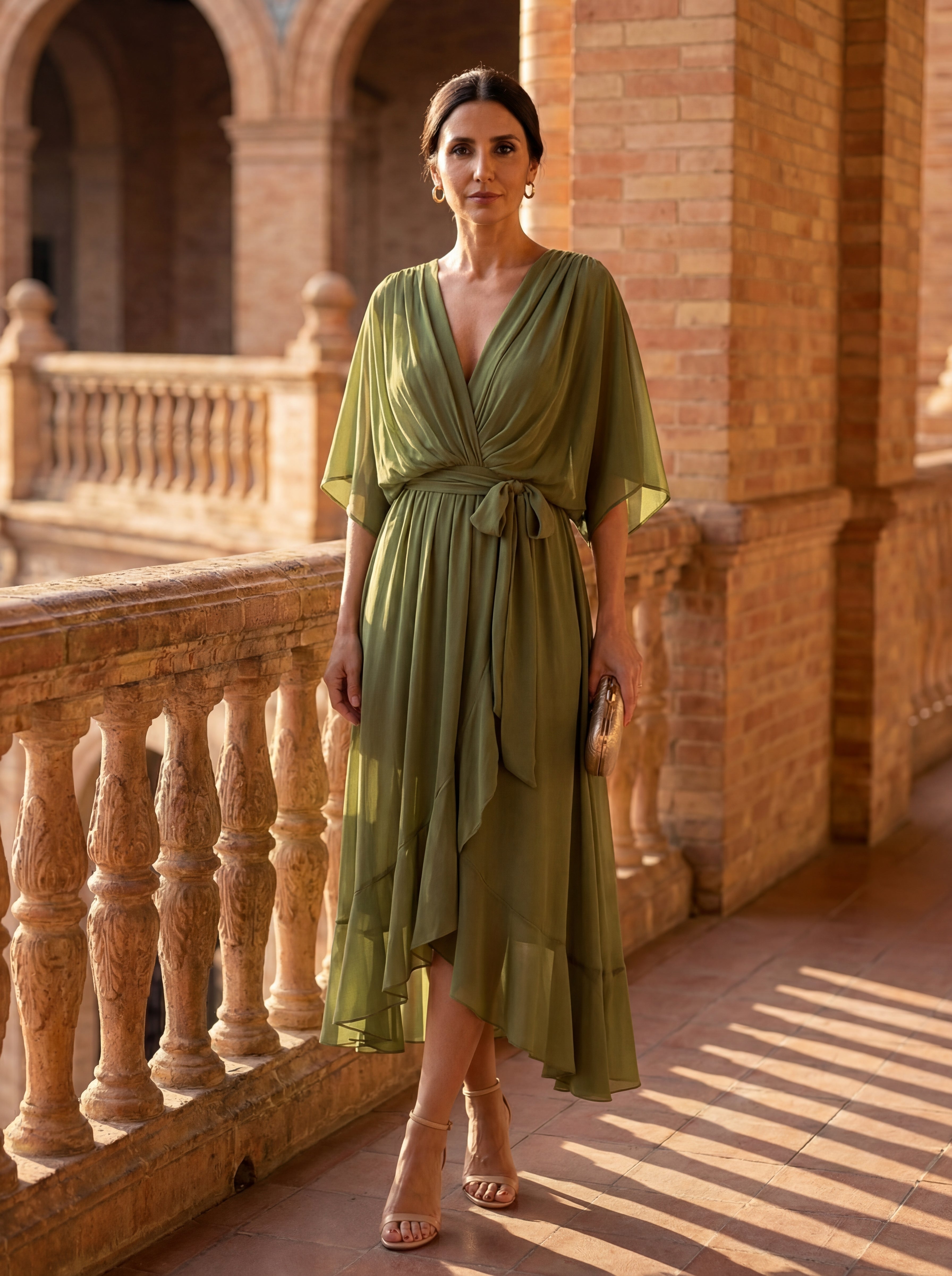Rebeca | Vestido Midi com Decote em V